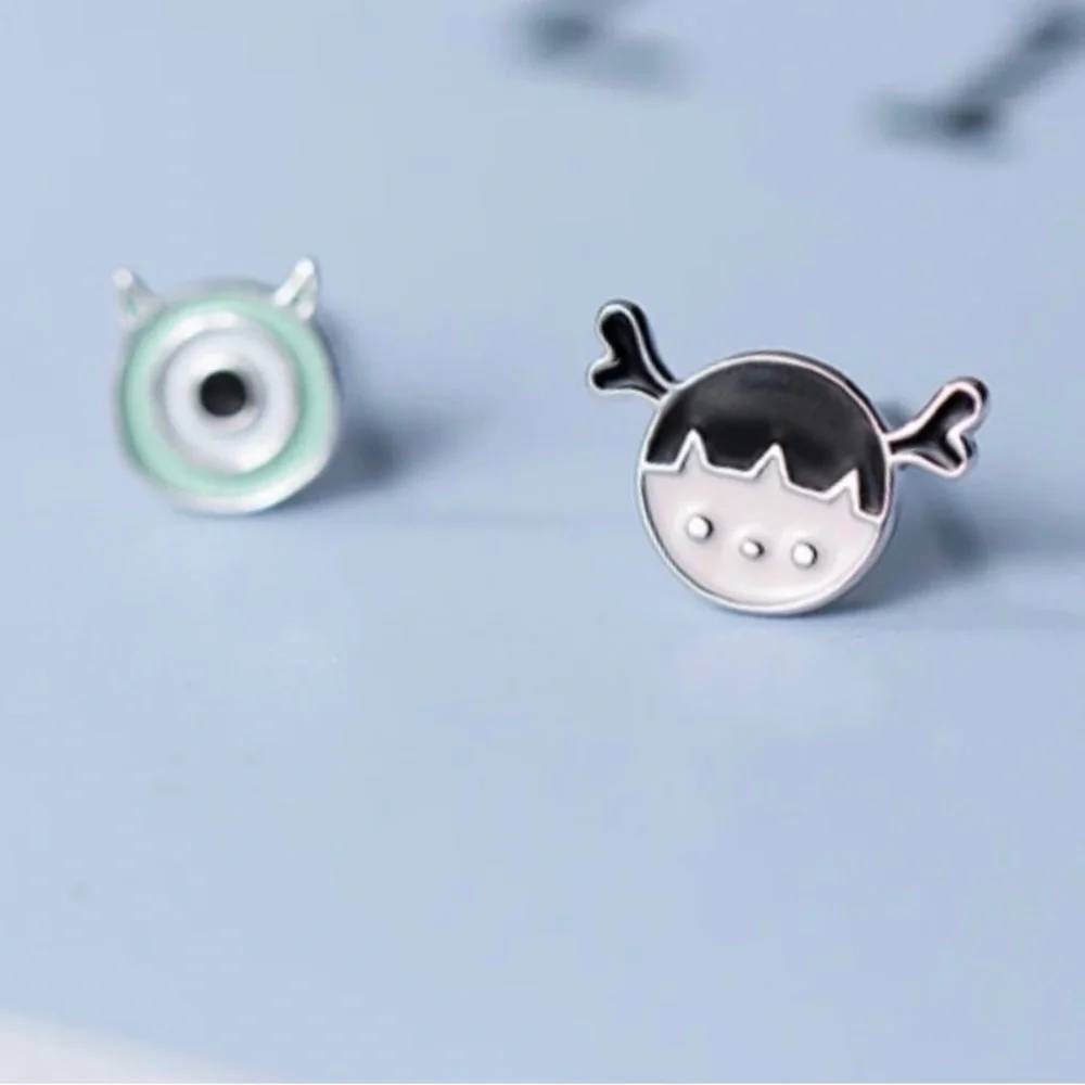 “Monsters Inc.” Boo & Mike Girl Toddler One-Eyed Cyclops Pixar 925 Silver Studs
